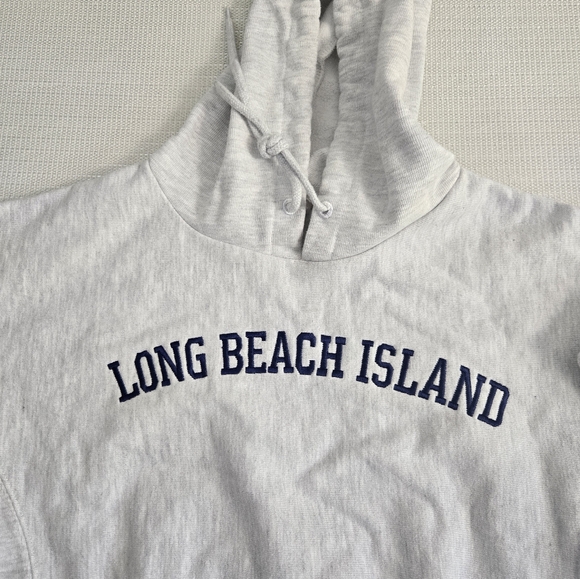 Champion Reverse Weave Hoodie Small Petit Long Beach Island Logo - Picture 5 of 12